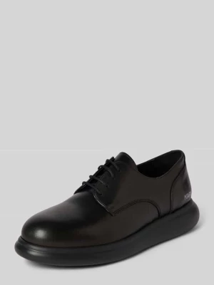Buty sznurowane ze skóry z detalem z logo Karl Lagerfeld