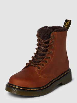 Buty sznurowane ze skóry z ozdobnymi szwami model ‘Serena’ Dr. Martens