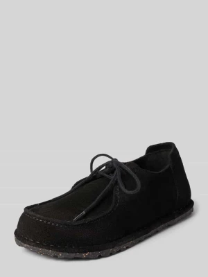 Buty sznurowane ze skóry z wytłaczanym logo model 'UTTI LACE' Birkenstock czarny