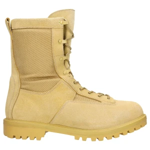 Beżowe trzewiki typu combat boot z wodoodporna membrana sympatex 98568 Wojas