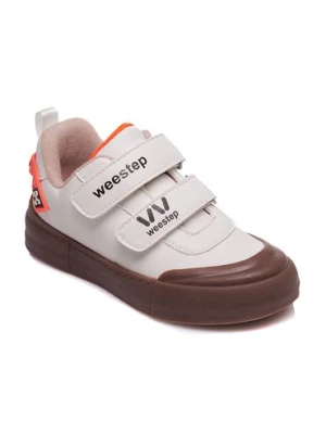 Buty tenisówki sportowe chłopięce na rzep Weestep białe