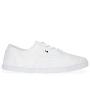 Buty Tommy Hilfiger Canvas Lace Up FW0FW07805-YBS - białe