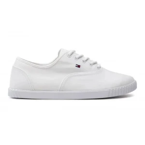 Buty Tommy Hilfiger Canvas Lace Up Sneaker W FW0FW07805YBS białe