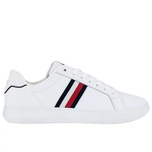 Buty Tommy Hilfiger Corporate Leather Cup Stripes FM0FM04732-YBS - białe