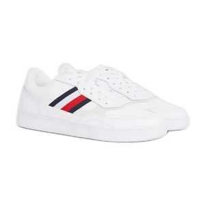 Buty Tommy Hilfiger Court Cupsole Retro Lth Stripes M FM0FM04828YBS białe