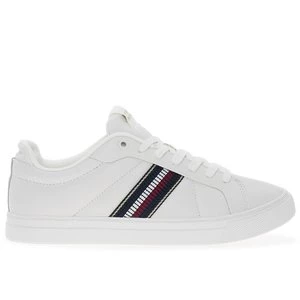 Buty Tommy Hilfiger Icon Court Sneakers Stripes FW0FW08110-YBL - białe