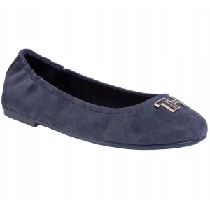 Buty Tommy Hilfiger Th Hardware Balerina FW0FW04768 niebieskie