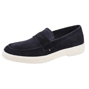 Buty Tommy Hilfiger Trendy Lightweight Suede Loafer FM0FM03963 niebieskie