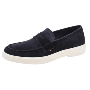 Buty Tommy Hilfiger Trendy Lightweight Suede Loafer M FM0FM03963 niebieskie