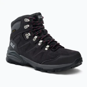 Buty trekkingowe damskie Jack Wolfskin Refugio Texapore Mid dark steel/purple Czarny