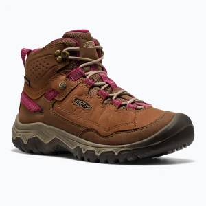 Buty trekkingowe damskie KEEN Targhee IV Mid Wp bison / beaujolais Brązowy