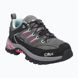 Buty trekkingowe dziecięce CMP Rigel 2.0 Low Waterproof grey / acquarius / pink fluo