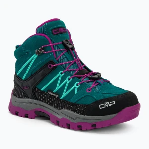 Buty trekkingowe dziecięce CMP Rigel Mid Wp lake / pink fluo Zielony