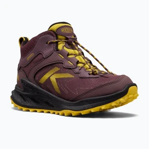 Buty trekkingowe dziecięce KEEN Zionic Mid Wp huckleberry / mango mint Bordowy