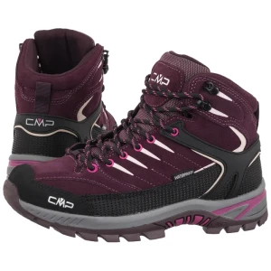 Buty Trekkingowe Kids Rigel 2.0 Mid Wp Trekking Shoes 3Q19364J36CZ Black Berry-Amaranto (CM38-a) CMP