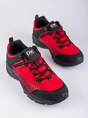 Buty trekkingowe męskie na grubej podeszwie DK czerwone Aqua Softshell