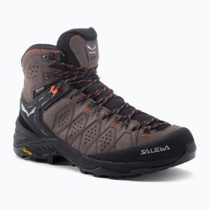 Buty trekkingowe męskie Salewa Alp Trainer 2 Mid GTX wallnut / fluo orange Brązowy