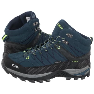 Buty Trekkingowe Rigel Mid Trekking Shoe Wp 3Q12947 08MF Blue Ink/Yellow Fluo (CM2-a) CMP