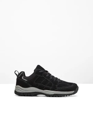 Buty trekkingowe ze skóry zamszowej BonPrix czarny