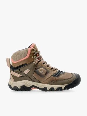 Buty turystyczne damskie Keen Ridge Flex Mid WP - timberwolf/brick