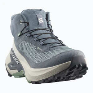 Buty turystyczne damskie Salomon Genesis Mid GTX grisaille / green milieu Szary