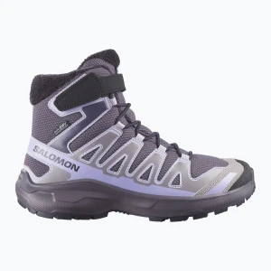 Buty turystyczne dziecięce Salomon XA Pro Winter Waterproof nine iron / gull Fioletowy