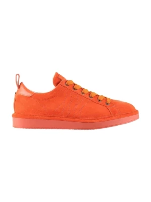 Buty wiązane w blokowym kolorze zamszowe pomarańczowe Panchic