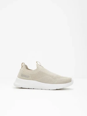 Buty wsuwane marki Kangaroos, stretch fit BonPrix beżowy