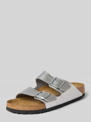 Buty wsuwane z materiał skóropodobny model 'Arizona' Birkenstock Srebrny