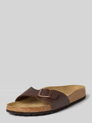 Buty wsuwane z materiał skóropodobny model 'Madrid' Birkenstock Ciemnobrązowy