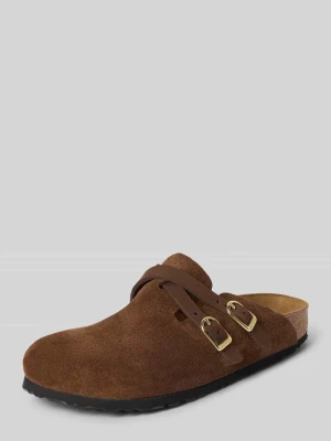 Buty wsuwane z naturalnej skóry model 'Blair' Birkenstock Ciemnobrązowy