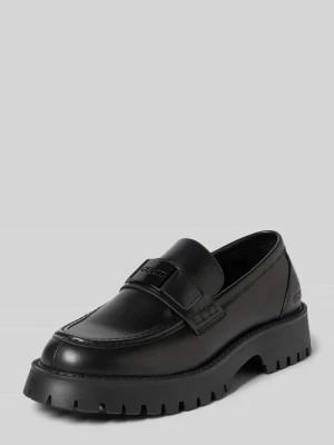 Buty wsuwane z naturalnej skóry model 'Gorizia' Guess Czarny