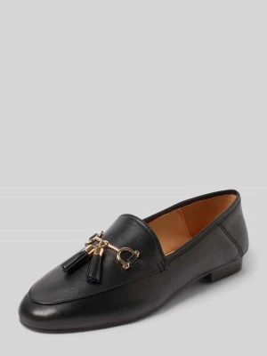 Buty wsuwane z naturalnej skóry z ozdobnym obszyciem Inuovo