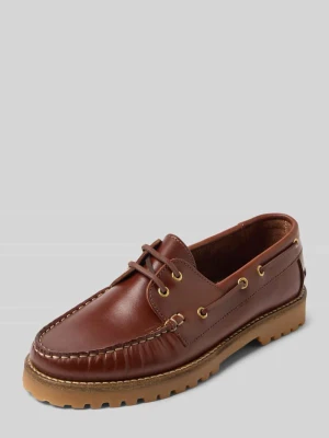 Buty wsuwane z naturalnej skóry z profilowaną podeszwą Bianco