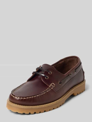 Buty wsuwane z naturalnej skóry z profilowaną podeszwą Bianco