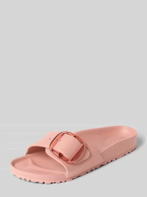 Buty wsuwane z otwartą podeszwą model 'Madrid' Birkenstock Brudnoróżowy