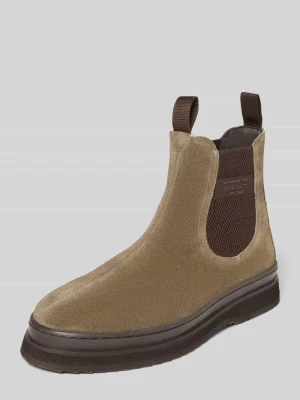 Buty chelsea z detalem z logo Model „Blistown” Gant Beżowy