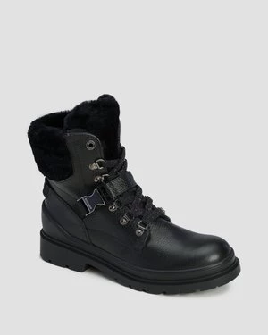 Buty Z Kolcami Skórzane Damskie Bogner St.moritz S 20 Czarne