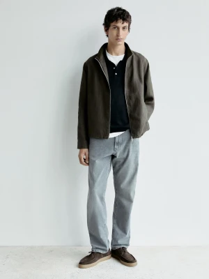 Buty Z Zamszu Z Wypukłym Szwem - Brązowy - - Massimo Dutti - Mężczyzna