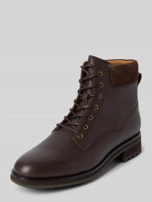 Buty ze skóry bydlęcej z profilowaną podeszwą model ‘BRYSON’ Polo Ralph Lauren Ciemnobrązowy