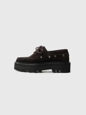 Buty żeglarskie AllSaints ciemnobrązowy