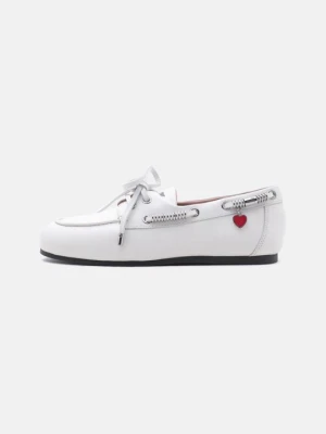 Buty żeglarskie LOVE MOSCHINO biały