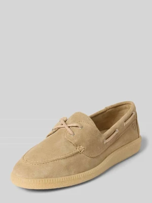 Buty żeglarskie skórzane z gumową podeszwą tamaris