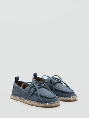 Buty żeglarskie z juty błękitny - Dzieci - - MANGO KIDS