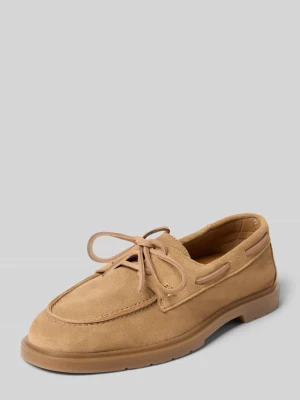 Buty żeglarskie z naturalnej skóry welurowej Tommy Hilfiger