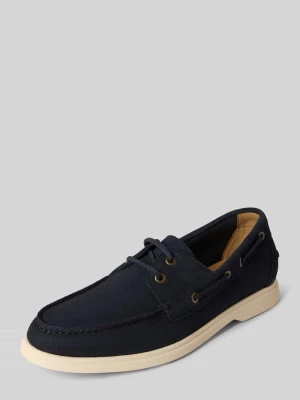 Buty żeglarskie ze skóry welurowej Boss
