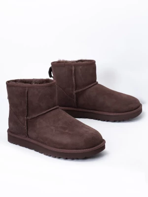 Buty zimowe damskie brązowe UGG W CLASSIC MINI II