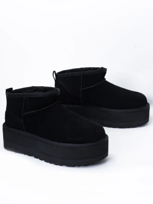 Buty zimowe damskie czarne UGG W CLASSIC ULTRA MINI PLATFORM