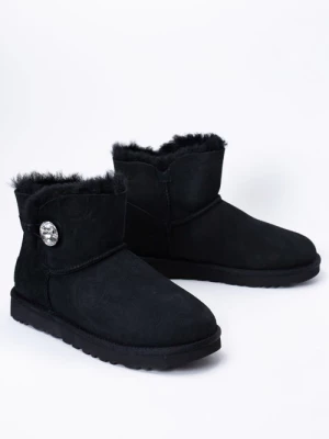 Buty zimowe damskie UGG W Mini Bailey Button Bling (1016554-BLK)