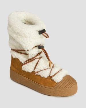 Buty Zimowe Skórzane Damskie Moon Boot Resort Ltrack Polar Shearling